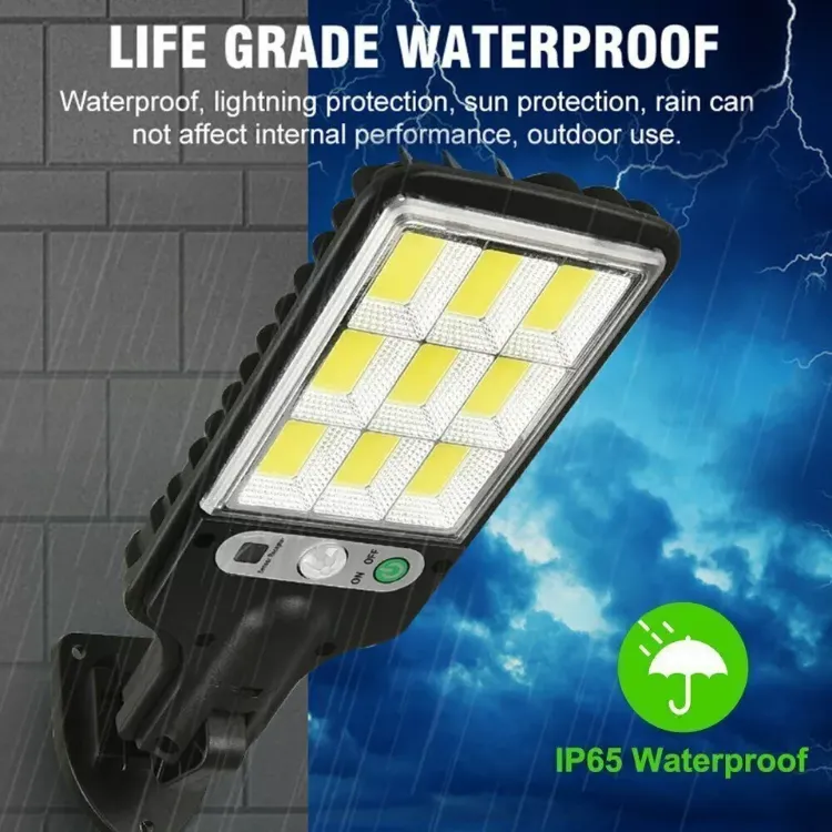 Bright Outdoor LED Street Lamp with 3 Modes and Remote Control Option