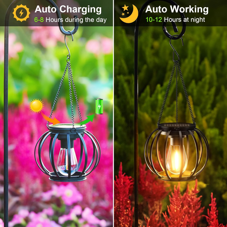 Picture of Lantern Solar Light - IP65 Waterproof, Hanging Outdoor Light, Solar-powered, Auto On/Off