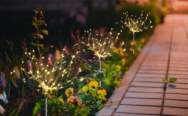 Picture of 480 LED Firework Solar Light - IP65 Waterproof, 8 Modes, Starburst Garden Light, 4 Pack