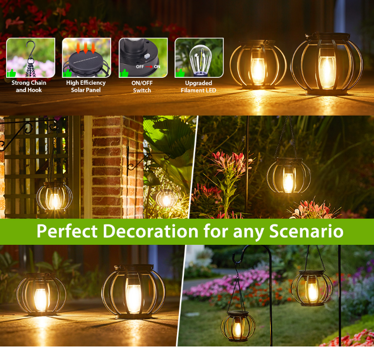 Picture of Lantern Solar Light - IP65 Waterproof, Hanging Outdoor Light, Solar-powered, Auto On/Off