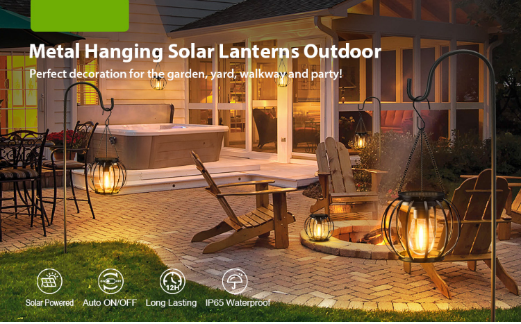 Picture of Lantern Solar Light - IP65 Waterproof, Hanging Outdoor Light, Solar-powered, Auto On/Off
