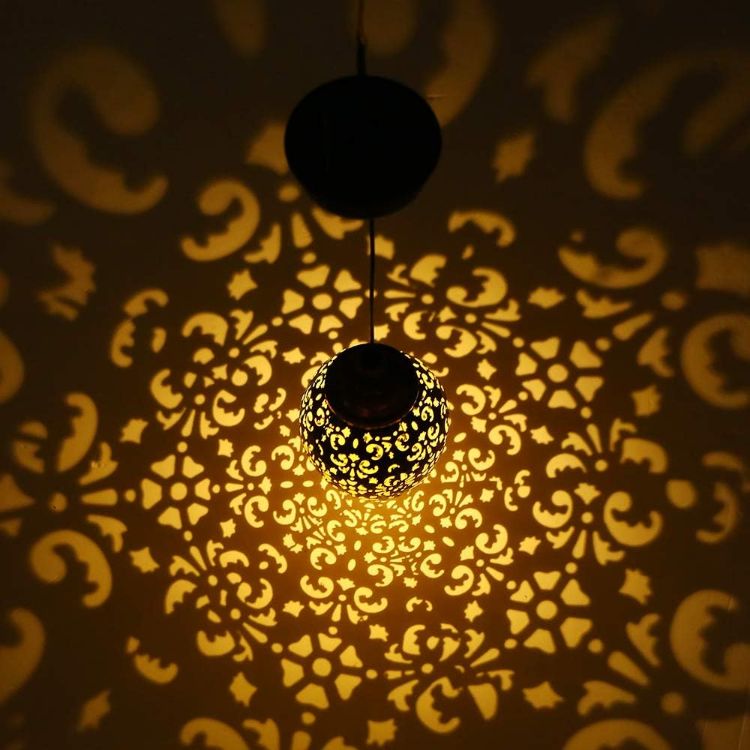 Picture of Hanging Lantern Outdoor Solar Light - IP65 Waterproof, Modern Hanging Lamp, Auto On/Off