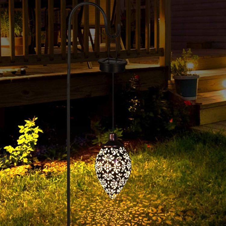 Picture of Hanging Lantern Outdoor Solar Light - IP65 Waterproof, Modern Hanging Lamp, Auto On/Off