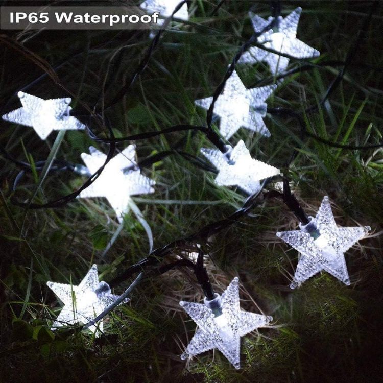 Picture of 50 LED Star Fairy Light - Solar Powered, IP65 Waterproof, 8 Modes, Rechargeable Battery, String Light