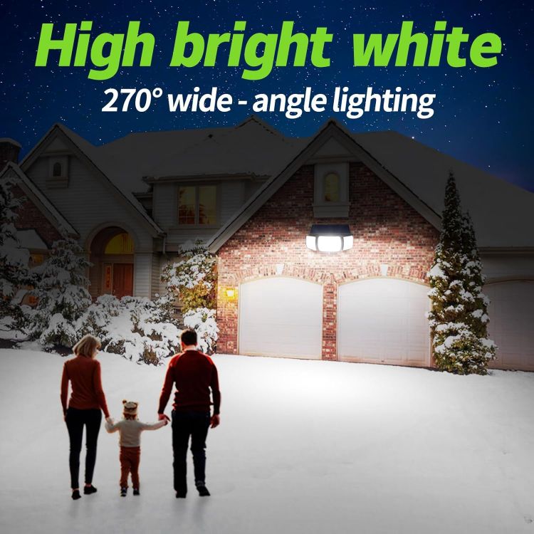 Picture of 3 Head LED Solar Security Light - Wide Angle, Motion Sensor, IP65 Waterproof, Outdoor Light