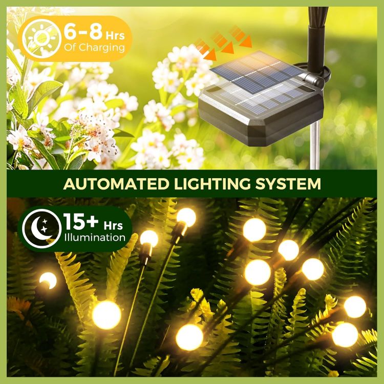 Picture of 60 LED Firefly Garden Light  - Solar Powered, IP65 Waterproof, Outdoor Light, Light Sensor