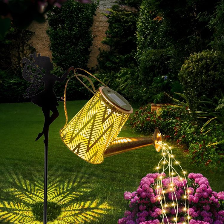 Picture of LED Watering Can Solar String Light - IP65 Waterproof, Dual Mode, Decorative Garden Light, Rechargeable