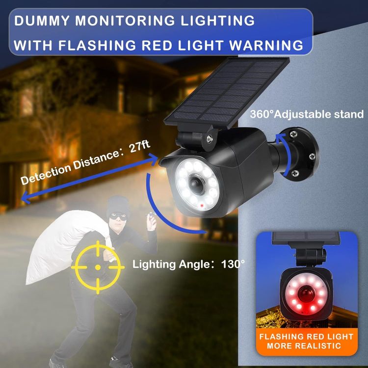 Picture of 1000LM Solar Security Light - PIR Motion Sensor, IP65 Waterproof, Dummy Camera Design