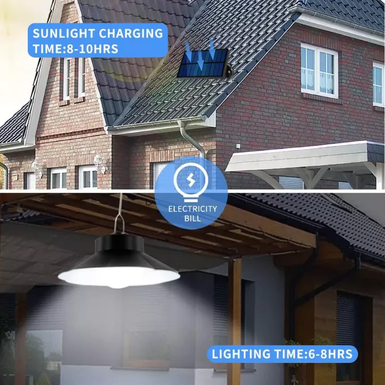 Picture of LED Pendant Solar Light - Hanging Outdoor Light, Remote Control, IP65 Waterproof, Motion Sensor