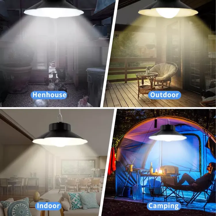 Picture of LED Pendant Solar Light - Hanging Outdoor Light, Remote Control, IP65 Waterproof, Motion Sensor