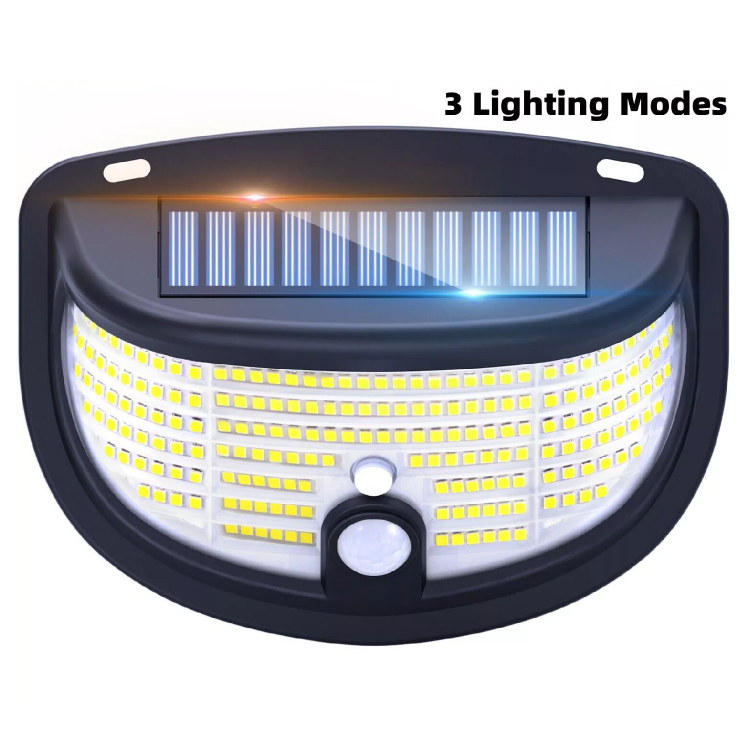 Picture of 198 LED Solar Wall Light - Motion Sensor, Ultra-Bright, IP65 Waterproof, Rechargeable