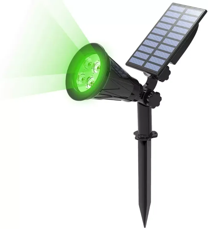 Picture of High-Lumen LED Solar Spotlight - 	IP65 Waterproof, Adjustable, Outdoor Light, Rechargeable Battery