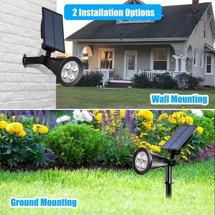 Picture of High-Lumen LED Solar Spotlight - 	IP65 Waterproof, Adjustable, Outdoor Light, Rechargeable Battery
