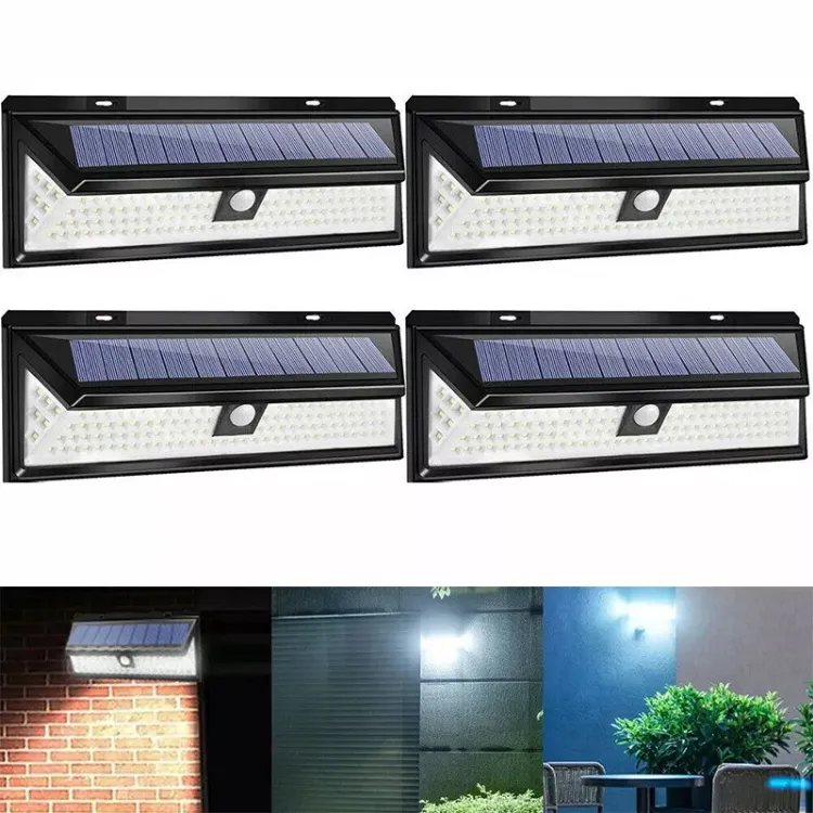 Picture of 118 LED Solar Wall Light - Motion Sensor, Ultra-Bright, IP65 Waterproof, Outdoor Security Light, Solar-Powered