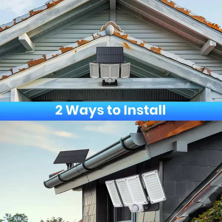 Picture of 280 LED Solar Wall Light - Motion Sensor, IP65 Waterproof, Outdoor Security Light, Wide-Angle, Rechargeable