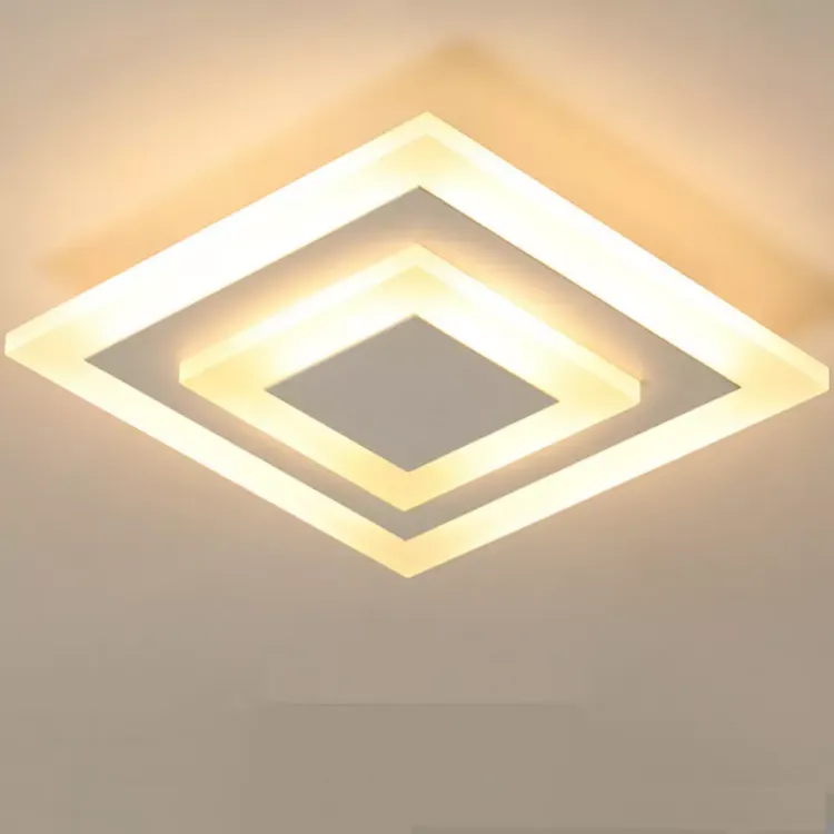 Picture of Modern LED Acrylic Square Ceiling Light – Stylish 3-Color Adjustable Lamp for Hallways, Corridors & Lofts