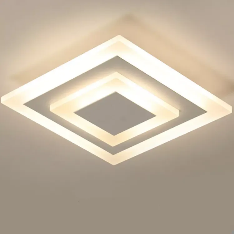 Picture of Modern LED Acrylic Square Ceiling Light – Stylish 3-Color Adjustable Lamp for Hallways, Corridors & Lofts
