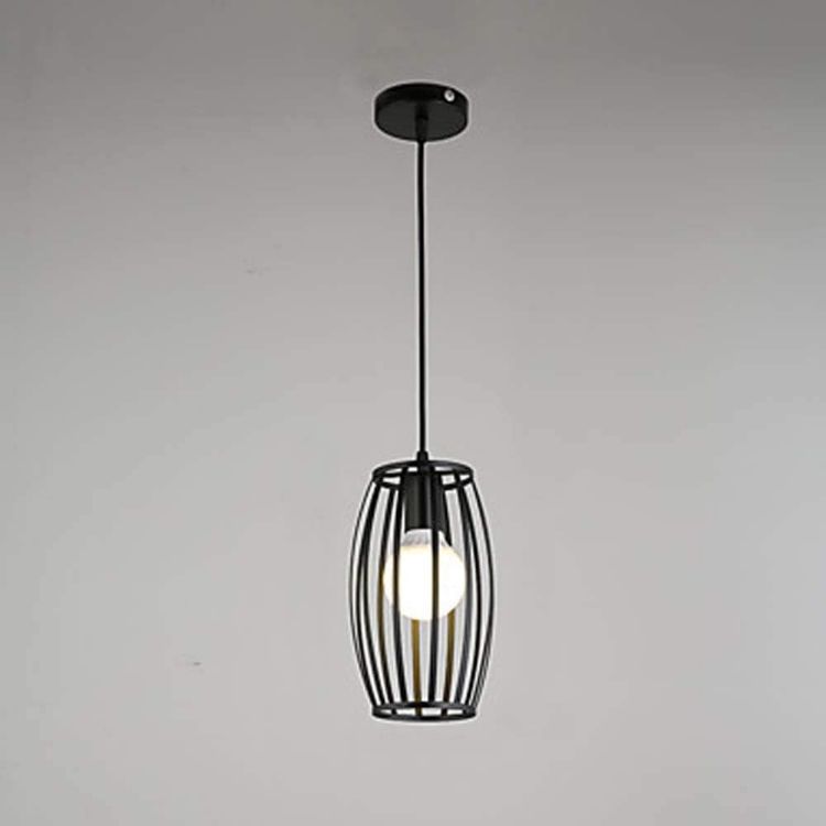 Picture of Vintage Industrial Black Pendant Light E27 Retro Edison Hanging Lamp Kitchen Dining Café Loft