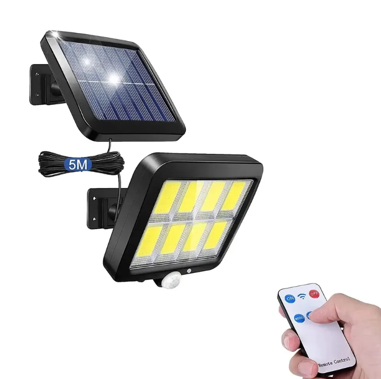 Picture of Solar Power PIR Motion Sensor Wall Light LED Outdoor Garden Security Flood Lamp