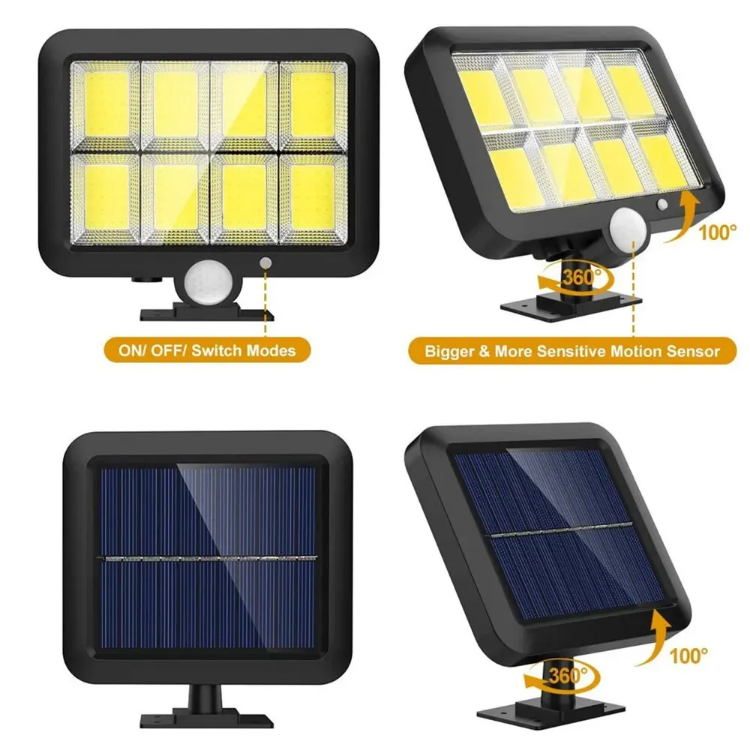 Picture of Solar Power PIR Motion Sensor Wall Light LED Outdoor Garden Security Flood Lamp