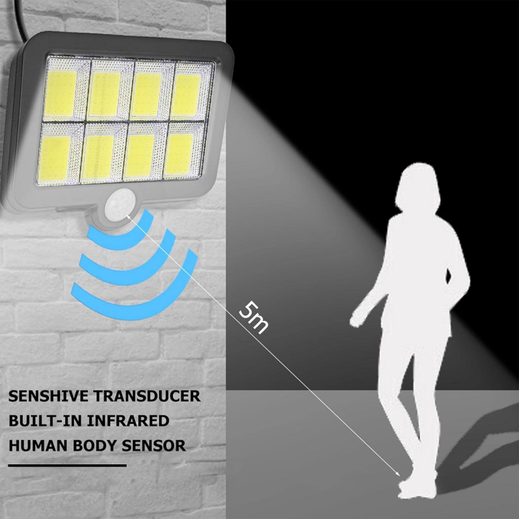 Picture of Solar Power PIR Motion Sensor Wall Light LED Outdoor Garden Security Flood Lamp