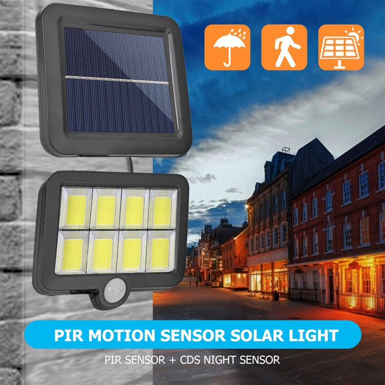 Picture of Solar Power PIR Motion Sensor Wall Light LED Outdoor Garden Security Flood Lamp