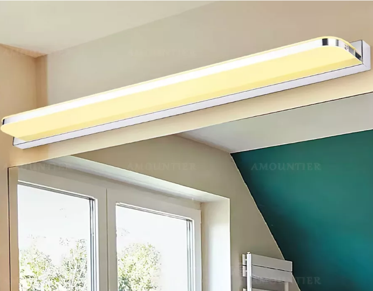 Picture of LED Mirror Front Light 9W  Warm White, Front Lighting IP44 for Bathroom, LED Over Mirror Light, White Base