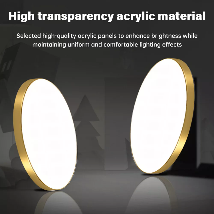 Picture of Gold LED Ceiling Light, 18W 6500K Natural White Ceiling Lights, 3240LM Round Ceiling Lights
