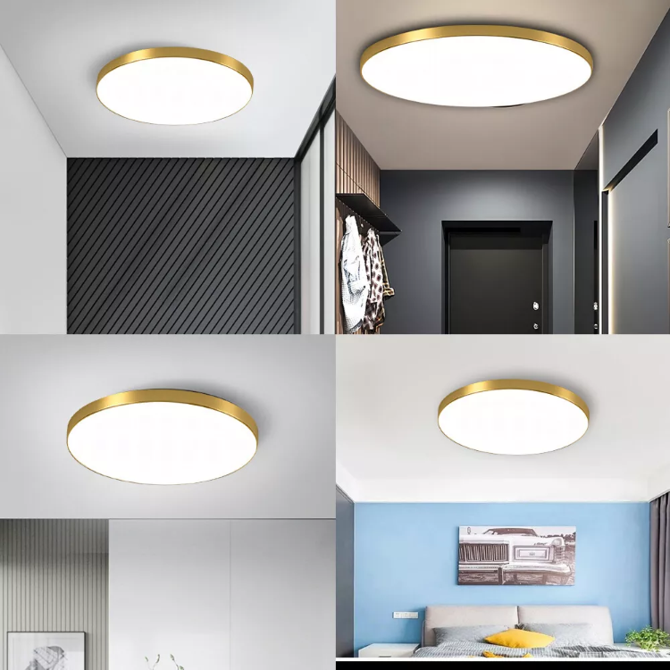 Picture of Gold LED Ceiling Light, 18W 6500K Natural White Ceiling Lights, 3240LM Round Ceiling Lights