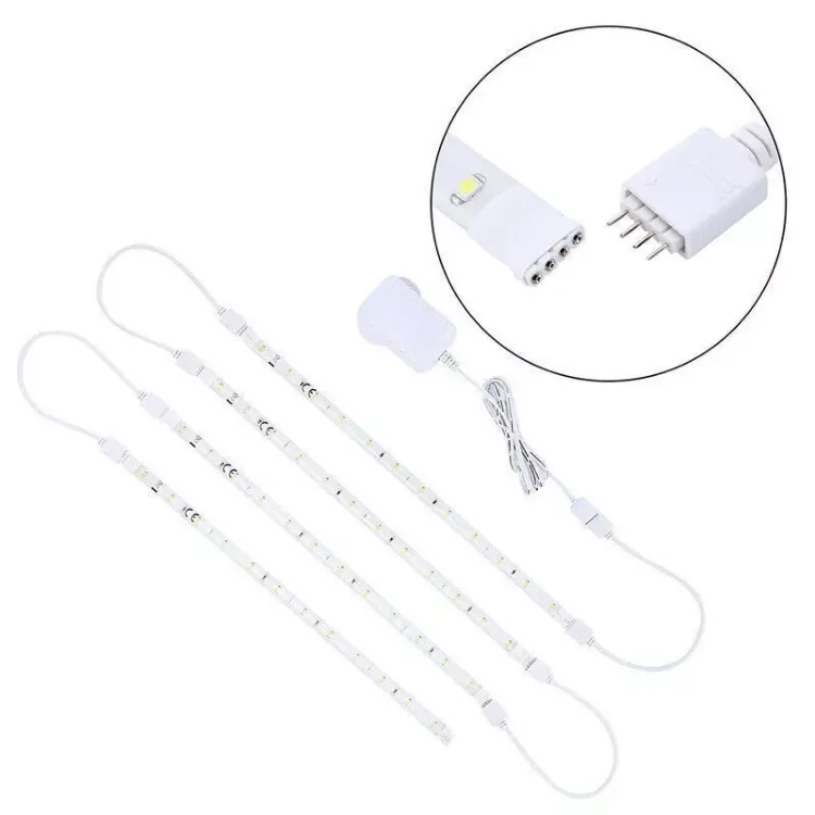 Picture of Under Cabinet Lighting Kit, Flexible 4 x 30cm LED Strip Lights, Super Bright Under Counter Lights for Kitchen, Cupboard, Desk,Monitor Back,Shelf,DIY Tape Light
