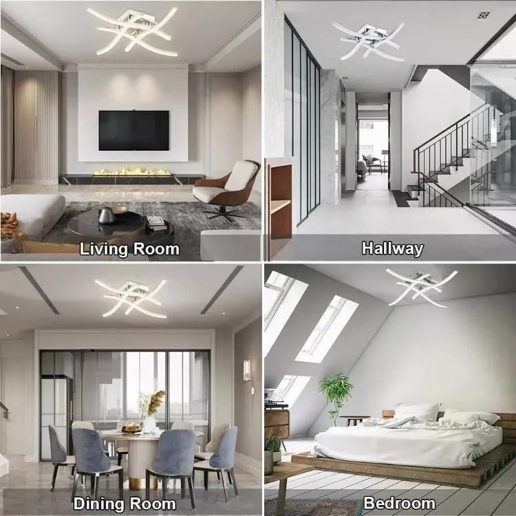 Eye-protective dimmable LED ceiling light for living spaces