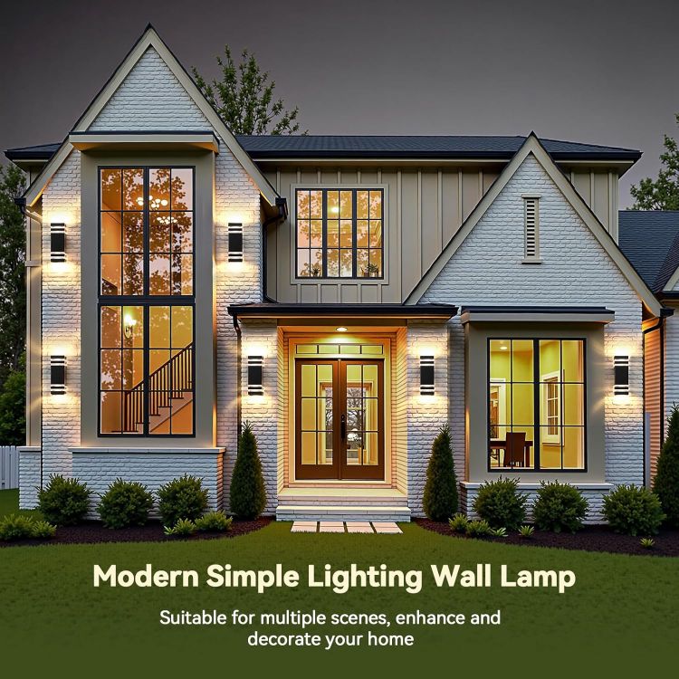 Picture of Outdoor Wall Lights Mains Powered, IP67 Waterproof Up Down Outside Lights, Modern LED GU10 External Lighting Exterior Wall Lamp