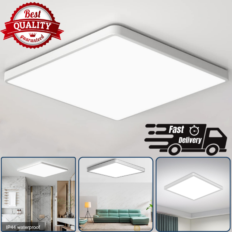 Picture of 36W 30CM LED Ceiling Lights, 3240LM Waterproof Bathroom Light, Super Bright 6500K Daylight White, Modern Square Flush Mounted Lighting Fixture for Kitchen Hallway Living Room Bedroom Office