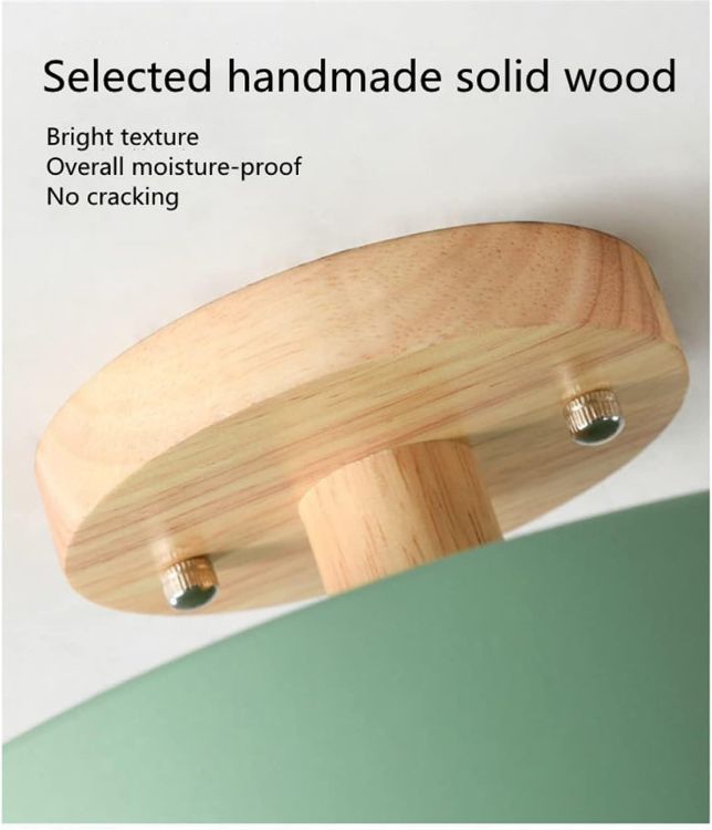 12W LED ceiling fixture with aluminum and oak design