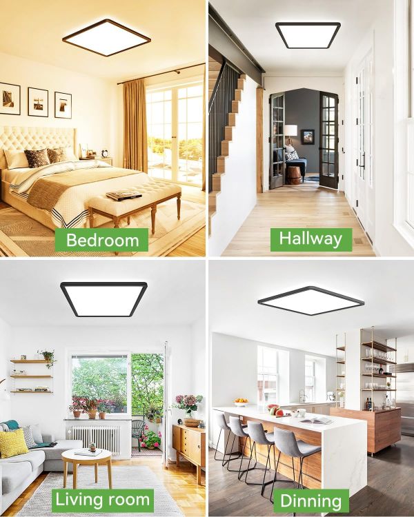 28W LED Flush Mount Ceiling Light for Hallway & Living Room