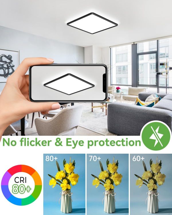 Energy-Saving LED Ceiling Light – 28W, Flicker-Free