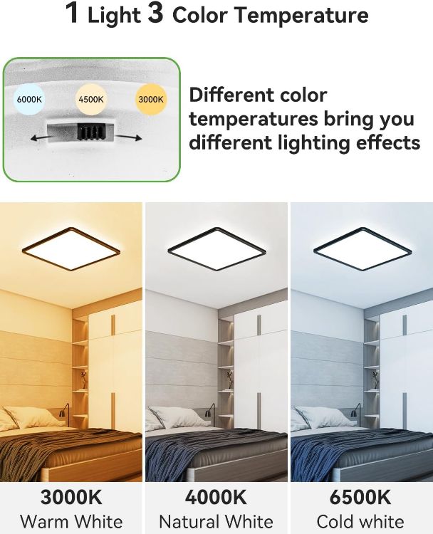 Modern Square LED Ceiling Lamp for Bathroom and Bedroom