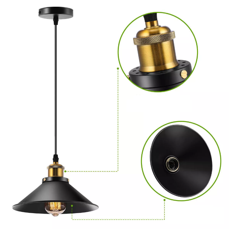 Picture of LED Modern Ceiling Pendant Light - Industrial Vintage Hanging Lamp with E27 Base for Dining Room, Kitchen, Bar, and Cafe Decor