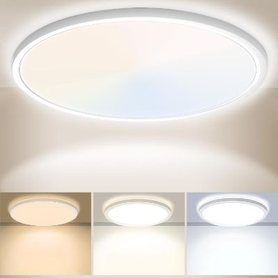 Show details for 30CM Bathroom Light 28W 3200LM 6000K/4000K/3000K IP54 Waterproof Ultra Thin Bathroom Lights Ceiling, Round Flush Ceiling Light for Kitchen Bedroom Toilet Porch Hallway Living Room Office Picture of 30CM Bathroom Light 28W 3200LM 6000K/4000K/3000K IP54 Waterproof Ultra Thin Bathroom Lights Ceiling, Round Flush Ceiling Light for Kitchen Bedroom Toilet Porch Hallway Living Room Office
