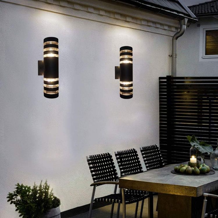 Picture of Outdoor Wall Lights Mains Powered, IP67 Waterproof Up Down Outside Lights, Modern LED E27 External Lighting Exterior Wall Lamp