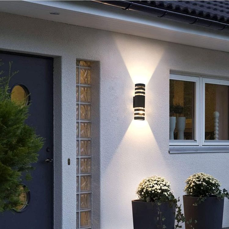 Picture of Outdoor Wall Lights Mains Powered, IP67 Waterproof Up Down Outside Lights, Modern LED E27 External Lighting Exterior Wall Lamp