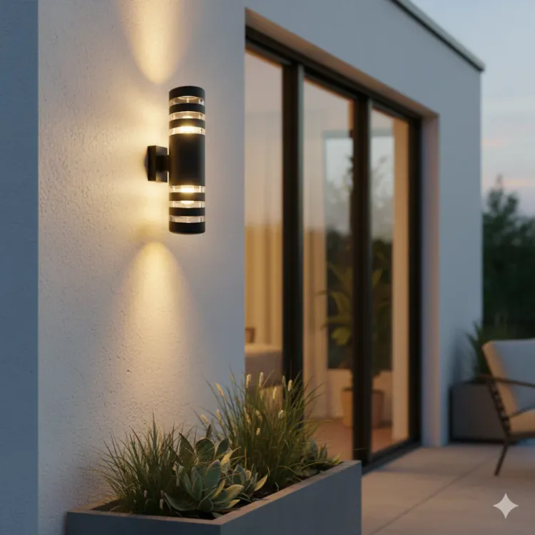 Picture of Outdoor Wall Lights Mains Powered, IP67 Waterproof Up Down Outside Lights, Modern LED E27 External Lighting Exterior Wall Lamp