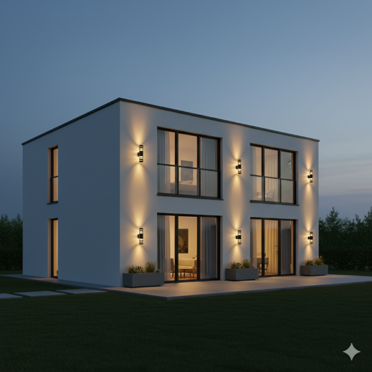 Picture of Outdoor Wall Lights Mains Powered, IP67 Waterproof Up Down Outside Lights, Modern LED E27 External Lighting Exterior Wall Lamp