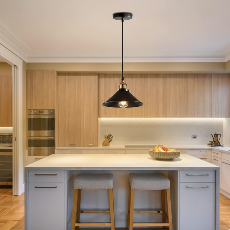 Picture of LED Modern Ceiling Pendant Light - Industrial Vintage Hanging Lamp with E27 Base for Dining Room, Kitchen, Bar, and Cafe Decor