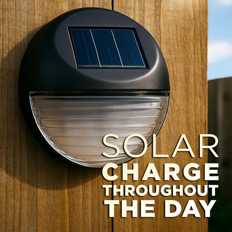 Picture of White Solar LED Lights for Walls and Fences