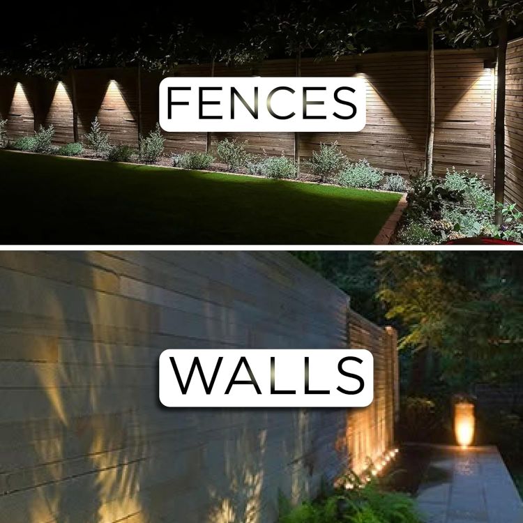 Picture of White Solar LED Lights for Walls and Fences