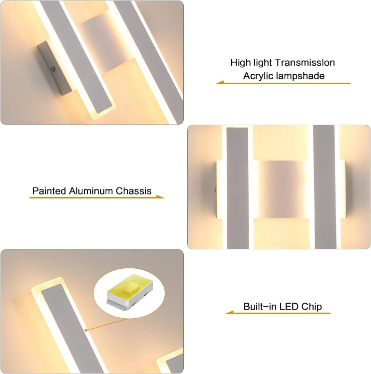 Stylish Rectangular LED Wall Lamp for Hallway, Balcony & Office