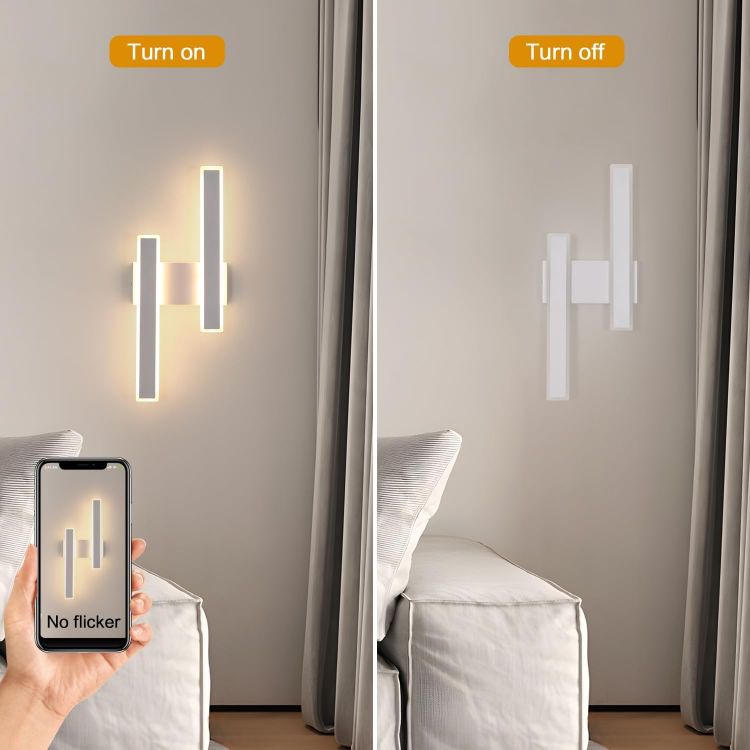 Acrylic & Aluminum Wall Sconce for Bedroom and Living Room