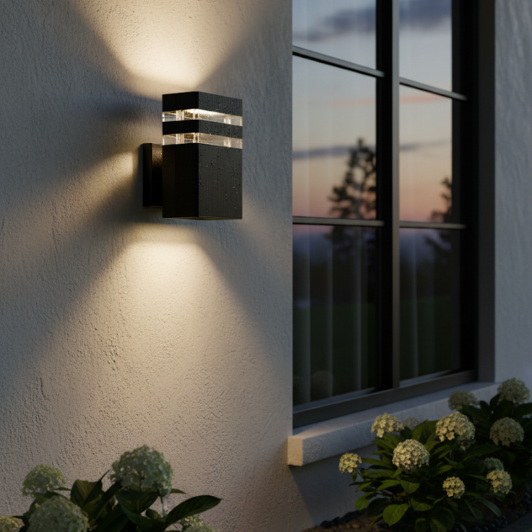 Picture of Outdoor Wall Lights - LED Outside Wall Light, Aluminum Outdoor Wall Lamp, IP54 Up Down Outside Lights Exterior Wall Sconce