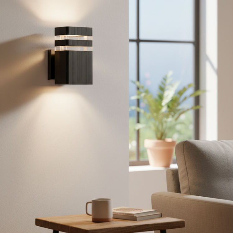 Picture of Outdoor Wall Lights - LED Outside Wall Light, Aluminum Outdoor Wall Lamp, IP54 Up Down Outside Lights Exterior Wall Sconce